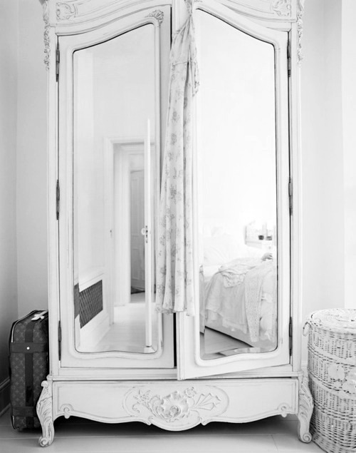 white LOVE armoire
