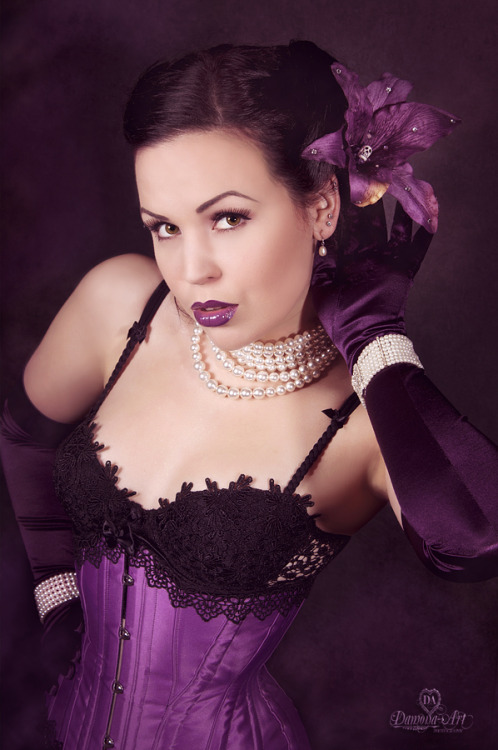 Photography and hair by Damona-Artwww.damona-art.com Lady is DeathBirdwww.deathbirdmodel.com Corset by Desert Orchid Design Corsetry www.desertorchidcorsets.co.uk Large purple Crystal Skull Lilywww.torturecouture.com