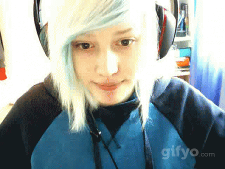 Dyed Hair Blue Hair Gif Wifflegif