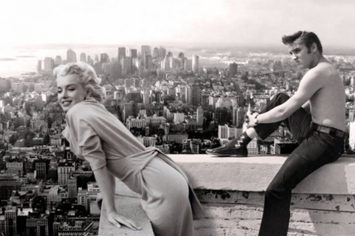 Marilyn Monroe e Elvis Presley ter na mira de vista da cobertura.  (Imagem via last.fm)