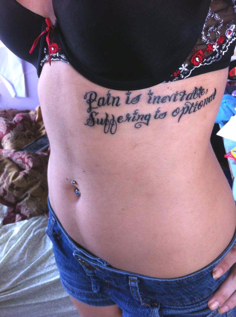 Side Tattoo Under Breast