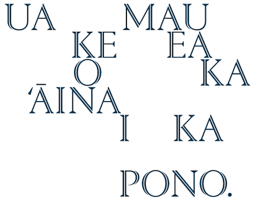 strictly-hawaiian: Ua Mau Ke Ea O Ka ‘Aina I Ka Pono. The life of the land is perpetuated by righteousness. 