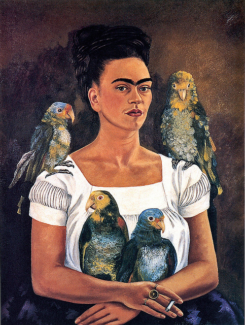 theseasonofthewitch Frida Kahlo Me and My Parrots theseasonofthewitch