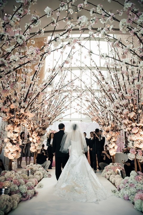 earlyweddingideas:

Holy fuck! That’s gorgeous! But probably damn expensive. I’d rather put the money toward an awesome honeymoon.
