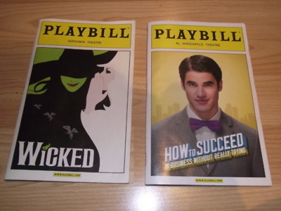  back left corner of the Wicked Playbill which can be seen on request