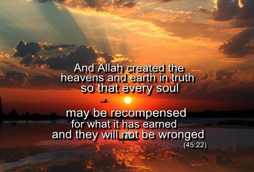 Why Allah created heavens and earth