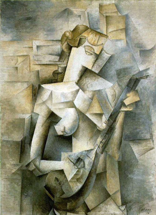 mariposima:

missfolly: Pablo Picasso: Girl with A Mandolin (1910)