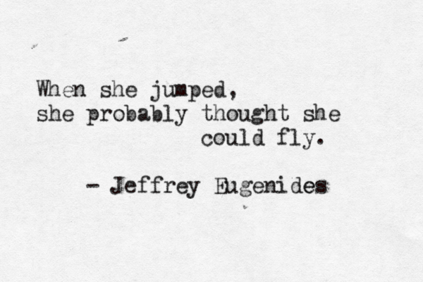 The Virgin Suicides by Jeffrey Eugenides
submission from tambourinemachine