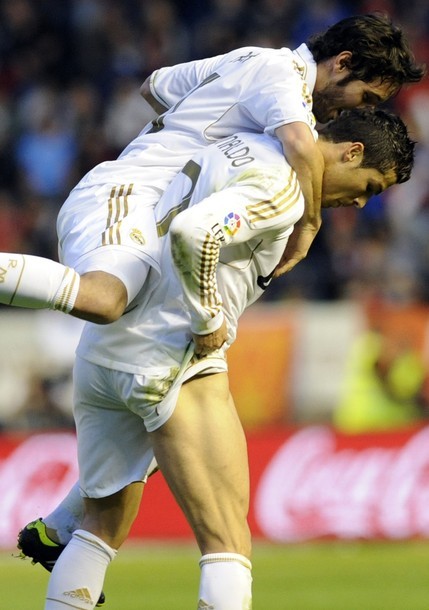 Funny goal celebration :o)Mr. Power Thighs.
Osasuna vs. Real Madrid 1:5, 31.03.2012(via Photo from Getty Images)