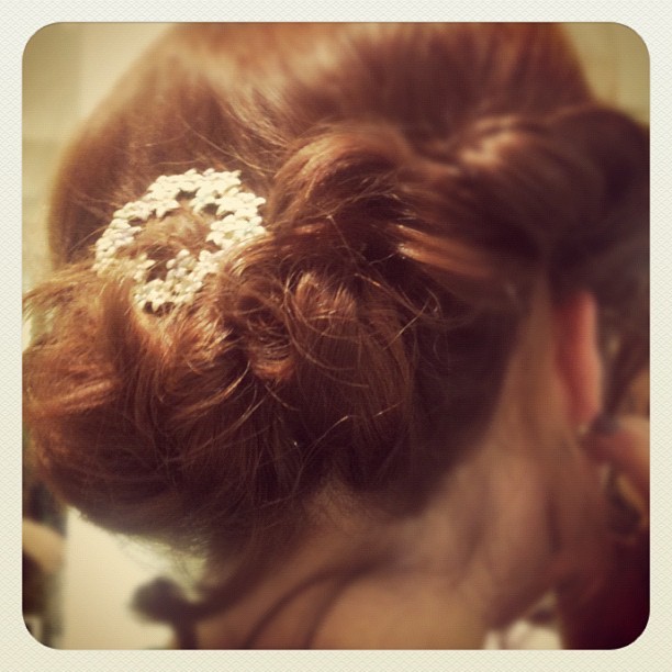 Fancy hair do for the wedding Taken with instagram vintage wedding 
