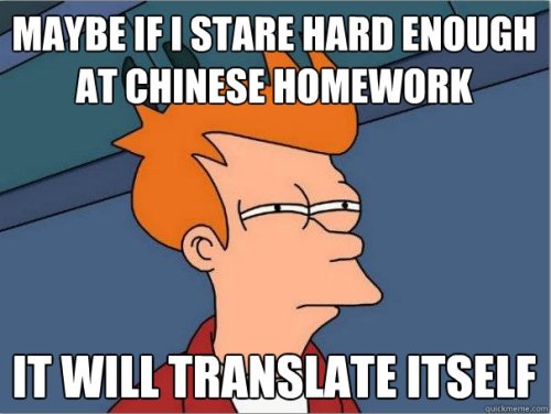 homework in mandarin translate