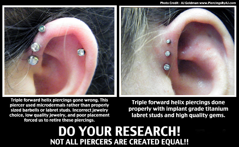 Body piercing   # Piercings gone wrong   # Bad piercings   # Triple forward