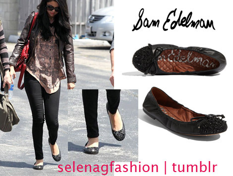 Selena was photographed in Santa Monica wearing these Sam Edelman &#8216;Beatrix&#8217; Flats these flats can be yours from Nordstrom here or amazon here for $129!

I posted the blouse she paired with these flats here!