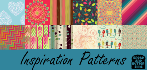 Back-story time :)!!!!so I love making patterns for the sims 3, and when I discovered Colour Lovers (thanks to simplykitsch) I almost died. So I made some lovely patterns for you (as my 75 followers gift &lt;3 )My first set is called Inspiration Patterns!!Enjoy!! (click the pretty picture to download!!!)