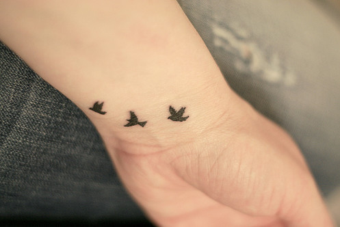 Tiny Little Tattoos bird tattoo feather tattoo sparrow tattoo tiny 