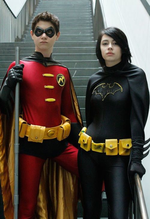 Robin/Tim Drake And Batgirl/Cassandra Cain by Aaron Rivin And Hannah