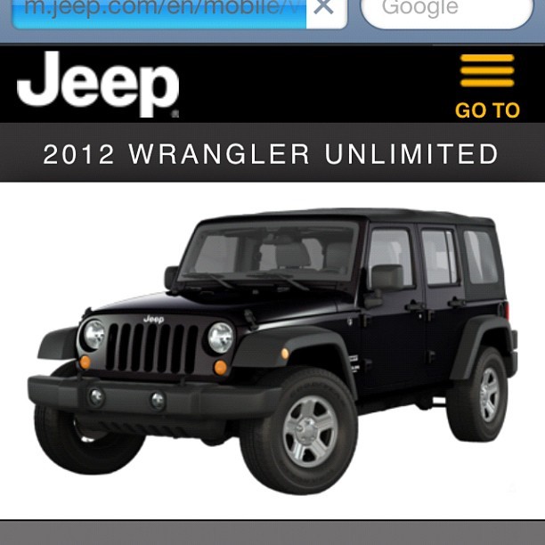 2012 black jeep wrangler unlimited .. I need this .. Would make a ...