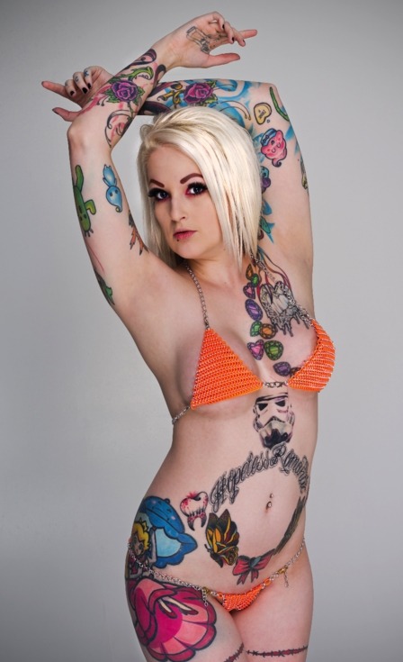 starwarsgonewild Star Wars Stormtrooper tattoo Models Lizzi Valentine 