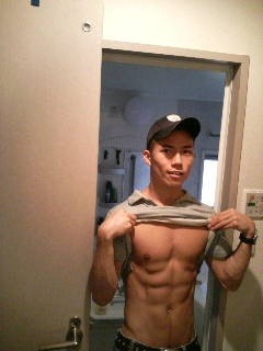 tumblr_m3dxg8kWdB1rv6bnzo1_250 Well Built Asian Stud with Cock Out