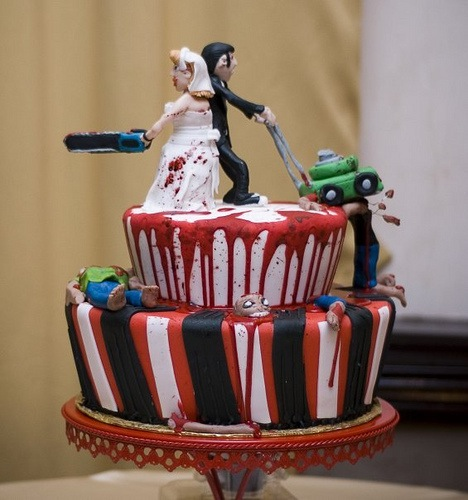 zombie wedding cake