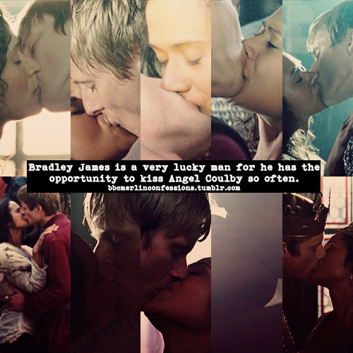 Bradley James is a very lucky man for he has the opportunity to kiss Angel