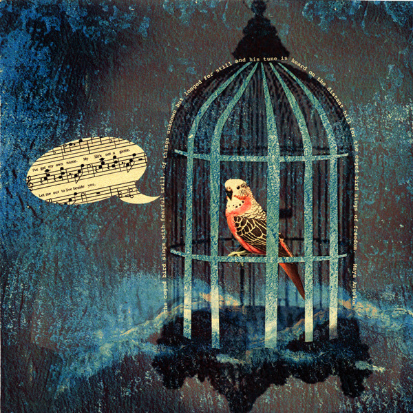 sad caged bird