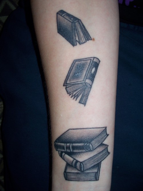 Books on my right forearm Really no meaning to it other than a I like 