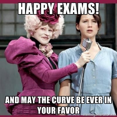 Good Luck on your finals!! (finals week studying hunger games)