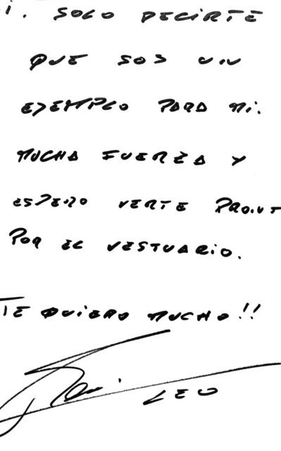 Lionel Messi letter to Éric Abidal