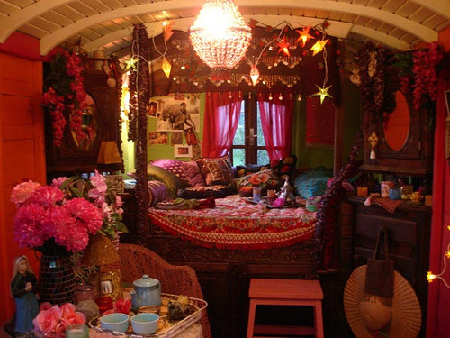Image result for gypsy caravan inside