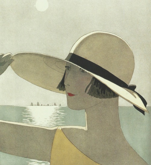 André Marthy- Sur la digue, chapeau par Marthe Collot, 1924-1925