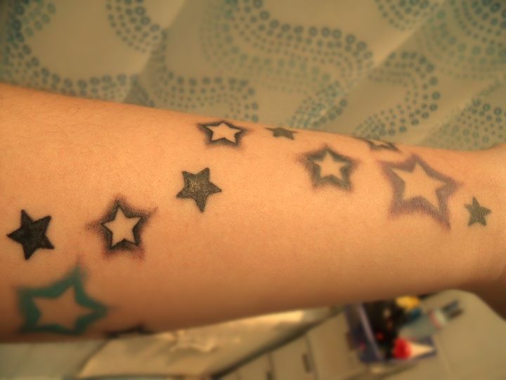 stars wrist tattoo wrist and arm tattoo arm tattoo colour tattoo
