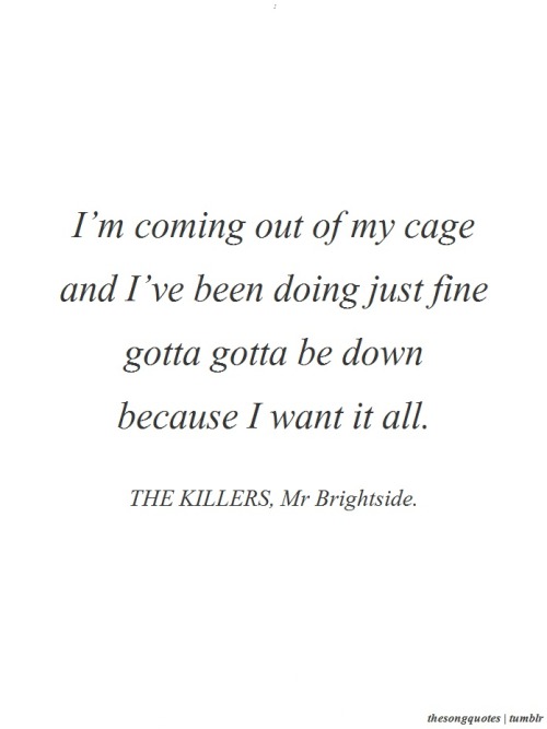 Killers, Mr Brightside.LISTEN TO AUDIO HERE.About the song: Killers ...