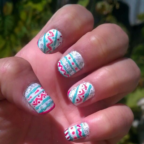 Summer nails :) #native, #nails, #fashion, #design, #polish, #summer ...