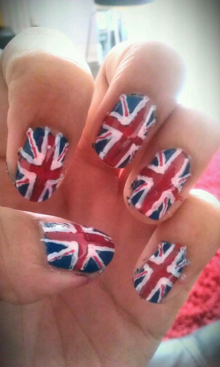 Needs a bit of tidying but wahey, union jack nails