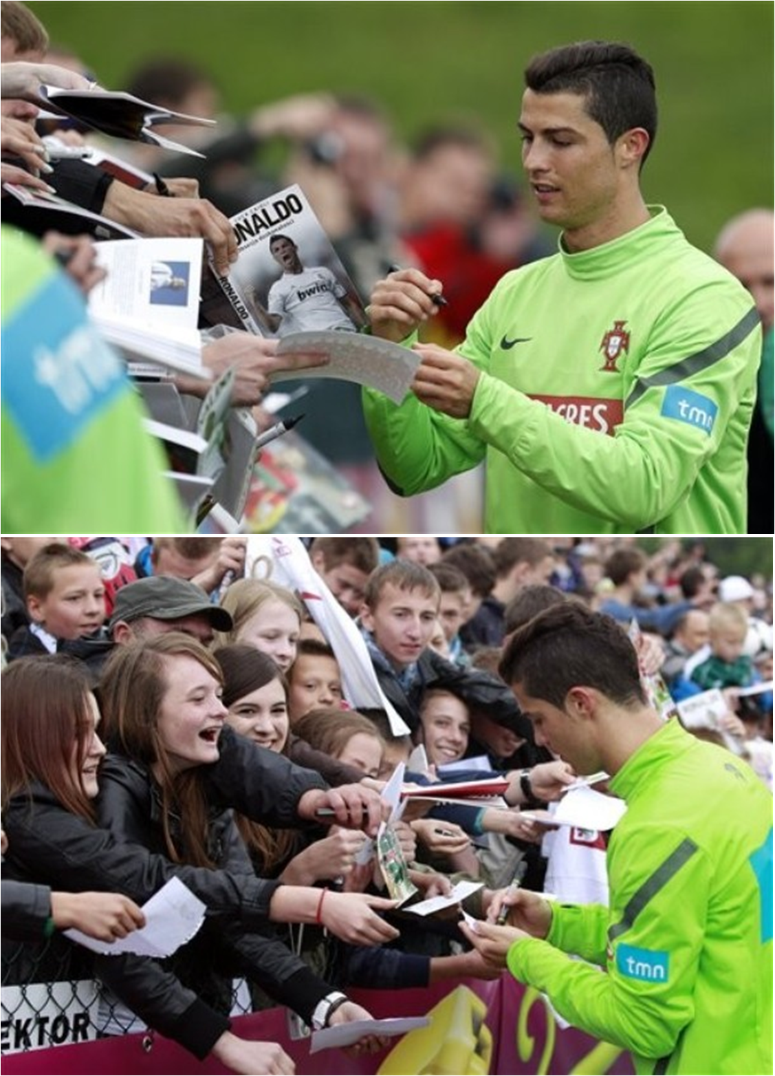  Making the fans happy.
Training in Opalenica 05.06.2012(via Photo from AP Photo)