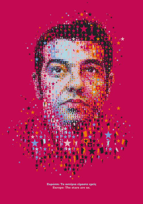 tsevis:
Europe: The Stars are us (Alexis Tsipras for MONO magazine) (by tsevis)
A portrait of Alexis Tsipras leader of Syriza (Greek Left party) and Greek PM hopeful for MONO magazine in Greece. Tsipras’ face is made out of stars (both European and leftist symbol) and people waiving flags (both national and politican symbol). The obvious message is that Europe has to rediscover the values of a human centric democracy. My hope is that leaders like Tsipras could help towards this direction. More about MONO magazine here. Best viewed large. Attention: Big file. (8960 x 12800 pixels = 27.6” x 39.4” @ 300 ppi)Alternately you can zoom in to the high res (58 megapixels) file with Microsoft ZoomIt. Made with custom developed scripts, hacks and lots of love, using my Mac, Synthetik Studio Artist, the Adobe Creative Suite and good music. Licensed under the Creative Commons Attribution-NonCommercial-NoDerivs 3.0 Unported (CC BY-NC-ND 3.0) scheme. Please read the CC license and don’t use this for any commercial project. Additional credits: Based on a photo by PRISMA / G.Nikolaidis (ΠΡΙΣΜΑ/Γ.ΝΙΚΟΛΑΙΔΗΣ) Typeface used is PF Centro Slab Pro by Panos Vassiliou (Parachute Fonts) Magazine layout designed by KEIK Bureau.Many thanks to Adam Giannikos, Giannis Baboulias and everyone @ Mono Magazine. The actual cover (Designed by my good friends Giorgos and Nikiforos @ Keik Design Bureau)