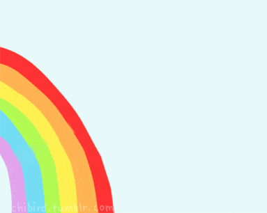 chibird:

It rained a little, and this is in honor of seeing my first double rainbow! Also, I might have lost all my sanity some point this week because of finals/the end of school, but hopefully I’ll be back to posting drawings regularly next week.
