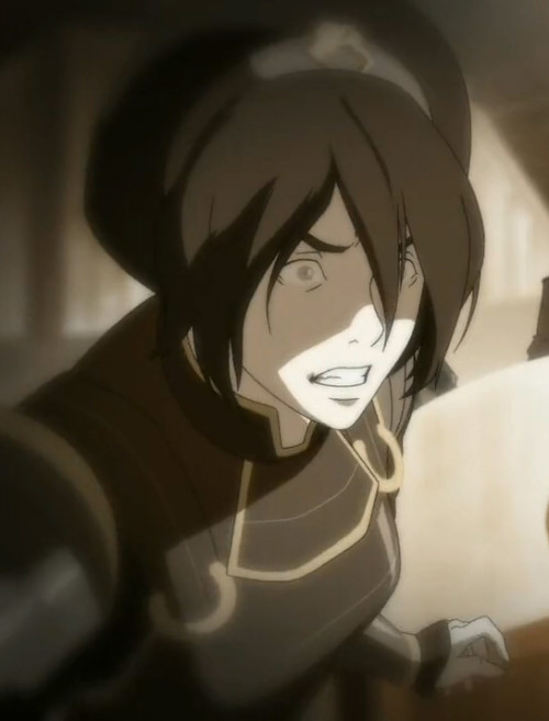 unlimitedobsessions:  korraaa:  This was a bad part, but UNF.  Even though she’s extremely terrified, I love how the animators drew Toph here. 