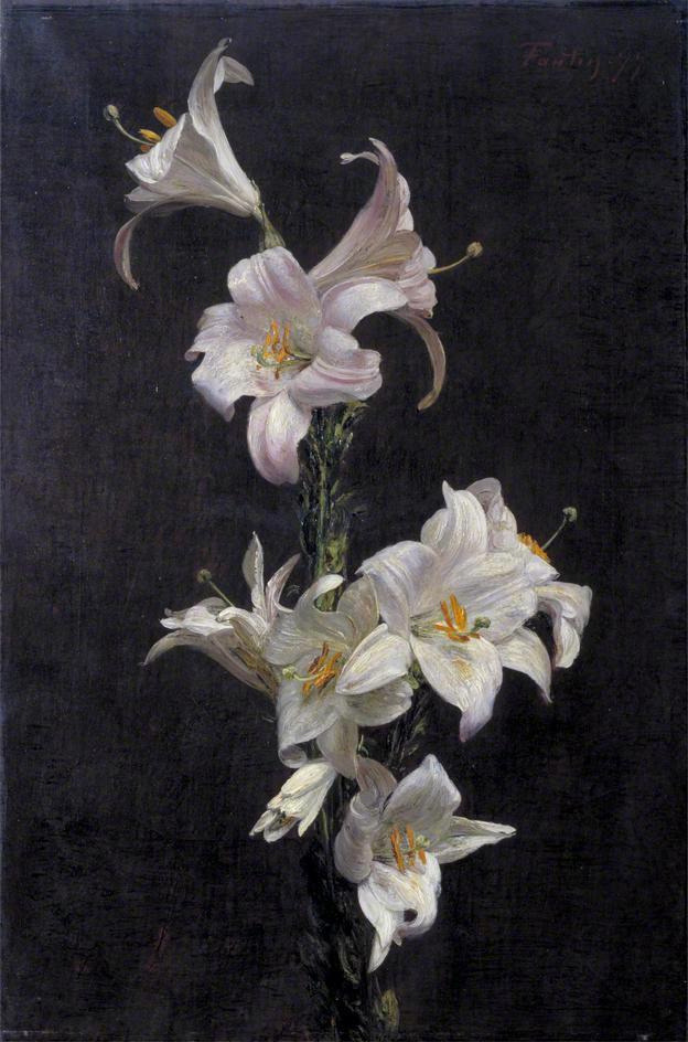suivra:

White Lilies, 1877, Henri Fantin-Latour.
