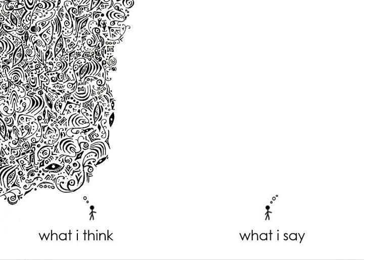 what I think vs. what I say