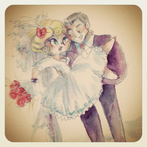 Wedding #angouleme #misspaty #watercolors #ink #wedding (Pris avec Instagram)