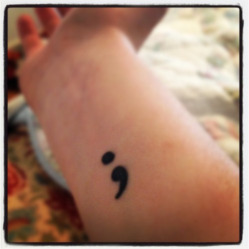 My semicolon. For Virginia Woolf, who never met one she didn&#8217;t like; and for David Foster Wallace, who used them best.