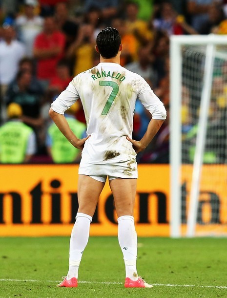  This picture tells it all:The uniform stained from the hard matchThe body language: dejected but standing tall
EURO 2012 - semi-final Portugal vs. Spain 2:4 (pen.), 27.06.2012(via Photo from Getty Images)