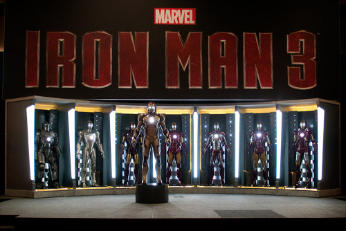 Check out the new armor from Iron Man 3, on stage at Marvel&#8217;s booth at Comic-Con International 2012.
Photo by Judith Stephens.