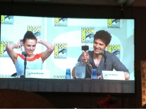 The fact that he&#8217;s recording the entire panel on his camera phone, though. :3