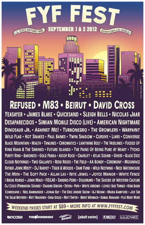 We are very excited to announce Nicolas Jaar, David Cross and the full comedy line up to FYF Fest. 
Reblog this image for a chance to win a pair of tickets to the festival. 2 winners will be picked tomorrow at 3:00pm