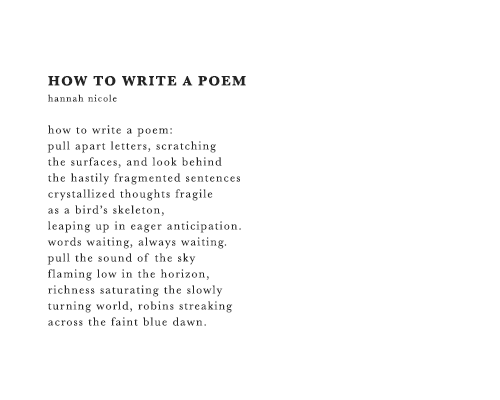 How to write poetry essays