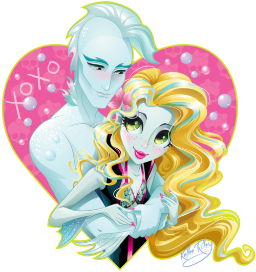voodoofrankie:

Lagoona and Gil by *KelleeArt
. Guys meet my New Wallpaper on My Touchpad (which I will now throw against the wall for auto correcting every thing) 
