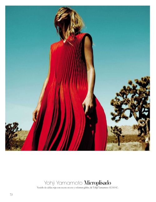 Malgosia in Yohji Yamamoto for Vogue Spain August 2012.